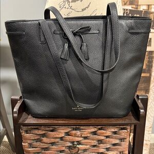Kate Spade Black Pebbled Leather Tote